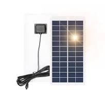 DEWIN Mini-Solarpanel, 10W Tragbares Polykristallines Solarpanel 12V  Solarzellen Batterieladegerät DC 5.5V Anschluss für Gartenbalkon im Freien,  ...
