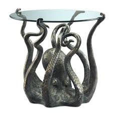 Octopus Glass End Table The Product Promoter End Tables Metal Furniture Decor
