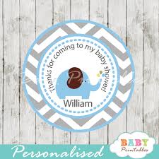 Personalized baby shower stickers & labels with no setup fees. Blue Elephant Baby Shower Favor Tags D105 Baby Printables