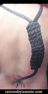 This tattoo is commonly found on the elbow, signifying sitting around so long with your elbows on the table that a spider made a web on your elbow, though it can also be located on the neck. Broken Free From The Noose By Tammie Tattoonow