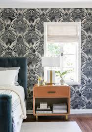Yes, even if your bedroom is small, you can still have a striking accent wall, as proven here by decor gold designs. Bold Pattern Wallpaper Accent Wallpaper In Master Bedroom Master Bedroom Wallpaper Bedroom Wallpaper Accent Wall Wall Decor Bedroom