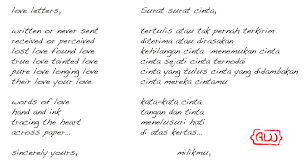 Surat cinta merupakan surat non formal atau tidak resmi yang ditujukan kepada orang tercinta maupun kepada seseorang yang telah memiliki pengaruh besar dalam hidup kita. Surat Surat Cinta Gallery Watusaman Yogyakarta Java Love Letter Project