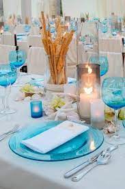 Beach themed wedding centerpieces with candles. 46 Charming Beach Wedding Table Settings Beach Wedding Reception Beach Theme Wedding Beach Wedding Table Settings