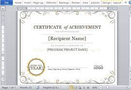 Diploma word template under fontanacountryinn com. Certificate Of Achievement Template For Word 2013