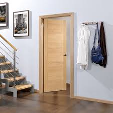 Red oak interior doors & interior french doors available widths: Lpd Internal Oak Fully Finished Vancouver 5p Door At Leader Doors