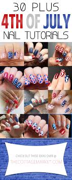 Maybe you saw a sneak peek in yesterday's boozy snow cones post? 30 Plus 4th Of July Nail Tutorials The Cottage Market