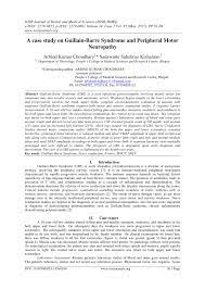 Pdf A Case Study On Guillain Barre Syndrome And Peripheral Motor Neuropathy
