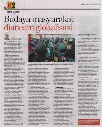 Masyarakat malaysia sememangnya terkenal dengan kepelbagaian budaya menyebabkan kandungan dan organisasi media juga terbentuk melalui budaya yang ditunjukkan oleh masyarakat malaysia. Budaya Masyarakat Diancam Globalisasi Universiti Putra Malaysia