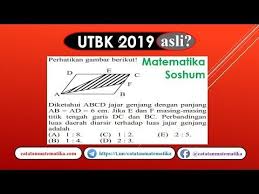 Soal Asli Utbk 2019 Matematika Soshum Luas Bidang Datar Youtube Matematika Pengikut Asli