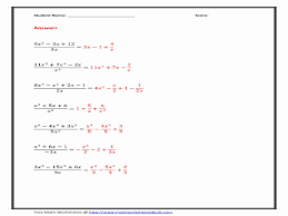 Dividing Polynomials By Monomials Worksheet Beautiful Divide The Polynomials By Monomials Worksheet For 8th Polynomials Free Math Worksheets Algebra Worksheets