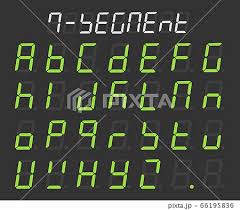 The 7 segment led is really a versatile display device. Alphabet Represented By 7 Segments Digital Stock Illustration 66195836 Pixta