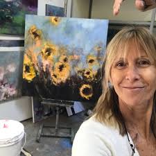 Unwavering Faith” 48x48 I recently moved to Flagstaff , Arizona just in  time to witness sunflower season. I was blown away these flowers grow  everywhere in the summer. I haven't painted a