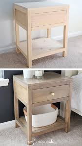 Diy nightstand | concrete and wood nightstand with plans. Diy Nightstand With Drawer Angela Marie Made