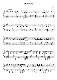 Dynamite Bts Piano Sheet Sheet Music Sheet Music Pdf