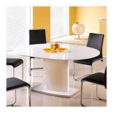 Caractéristiques table à rallonge pour cuisine ou salle à manger plateau en mélaminé, laminé ou verre, avec une ou plusieurs rallonges télescopiques structure en métal à 4 pieds avec design au choix parmi plusieurs modèles design contemporain, fonctionnalité extrême et personnalisation avec un. Table Ronde Avec Rallonge Pour Salle A Manger Blanche Laquee Rico