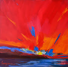 Red pink gold marble wall decor red painting print marble wall art abstract marble print modern marble artwork large marble wall art set. Red Sunset Modern Abstract Art Painting By Patricia Awapara