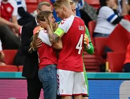 Eriksen is in a relationship with sabrina kvist jensen, but they have not tied the knot. Devastating Christian Eriksen S Wife Sees Her Husband Star Footballer Die In Front Of Her Eyes Al Bawaba