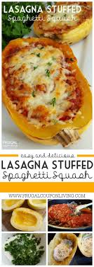 Low Carb Stuffed Spaghetti Squash Lasagna Recipe Spaghetti Squash Lasagna Recipes Healthy Recipes