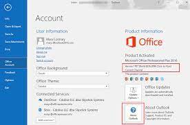 Outlook Version Numbers