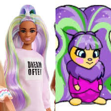 Purple hair has become one of the top requested vivid hair colors because of the variety of shades available. The Purple And Green Hair On The New Barbie Fashionista Doll Looks Awfully Familiar Neopets