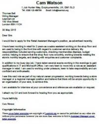 Assistant Manager Cover Letter Example Learnist Org