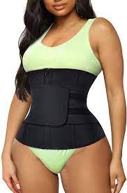 Amazon Com Traininggirl Women Waist Trainer Cincher Belt Tummy Control Sweat Girdle Workout Slim Belly Band For Weight Loss Sports Outdoors
