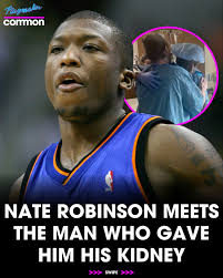 This was the wholesome moment former NBA player Nate Robinson met with the  man who saved his life. ❤️ ⁠Robinson was diagnosed with kidney disease in  2006 and desperately needed a donor