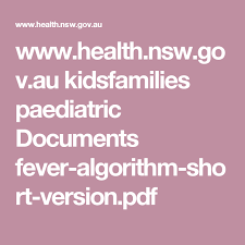 Health informatics is a term that describes an activity related to the merger of information technology and healthcare documentation. Www Health Nsw Gov Au Kidsfamilies Paediatric Documents Fever Algorithm Short Version Pdf Pediatrics Algorithm Nursing Care