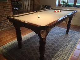 6ft Antique Pool Table Taupe Cloth Table De Billard
