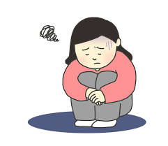 憂鬱な女性のイラスト - イラストの里