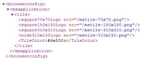 more browserconfig xml less html
