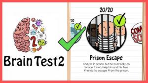 Brain Test 2 Tricky Stories Prison Escape All Levels 1 20 Solution Or Walkthrough Youtube