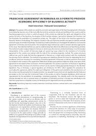 2019 jeep rubicon owners manual. Pdf Franchise Agreement In Romania As A Form To Provide Economic Efficiency Of Business Activity