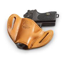 Bulldog Leather Belt Slide Holster Semi Automatic Pistol Right Hand