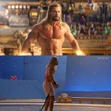 Confronted with the truth of the nude Chris Hemsworth scene in 'Thor: Love  and Thunder'