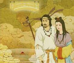 parents of the sun goddess amaterasu izanagi izanami 日本神話 神道 日本画
