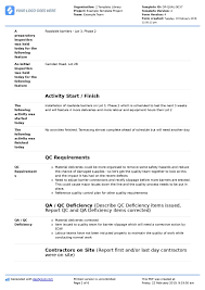 Qa Qc Report Template And Sample With Customisable Format With Regard To Software Quality Assurance Repor Report Template Professional Templates Best Templates