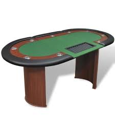 Table De Poker Pliable Pour 10 Joueurs Avec Plateau A Jetons Amovible 208 X 107 X 81 Cm Vert Achat Vente Accessoire Multi Jeux Cdiscount
