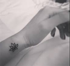 Black And White Lotus Flower Small Tattoo Wrist Tattoos For Guys Small Wrist Tattoos Flower Wrist Tattoos