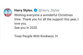 Harry Styles Via Twitter Wishing You A Very Merry Christmas We Love You Too Harry Styles Harry Styles Pictures Harry Edward Styles