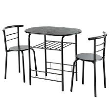 Unlike a breakfast table, which usually seats four or more in the kitchen, a kitchen bistro set is very petite and is only meant to hold two or three. Brown Silver 3 Pc Dining Table Set 2 Chairs Kitchen Bistro Breakfast Dinette Pub Dining Sets Home Garden Worldenergy Ae