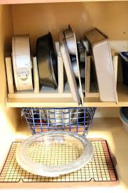 Diy Baking Pan Organizer Video Tutorial Pan Organization Wooden Organizer Kitchen Organization