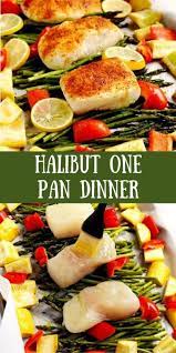 Halibut One Pan Dinner With Asparagus Red Pepper And Summer Squash A Pinch Of Healthy Recipe In 2020 One Pan Dinner Halibut Delicious Healthy Recipes