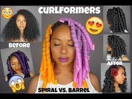 Make sure your hair is completely detangled first. Easy Curlformers On Natural Hair L Spiral Curlformers Vs Barrel Curlformers Youtube Curly Hair Styles Natural Hair Styles Curl Formers Natural Hair