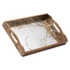 Free shipping on orders over $35. Augustus Large Mirrored Tray With Marbling Effect Accessories From Breeze Furniture Uk