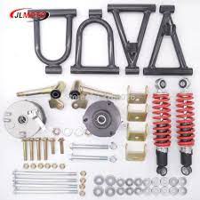 1set suspension brazo oscilante superior inferior un husillo del nudillo de la direccion del brazo con el eje de la rueda del freno de tambor tambor bicicletas