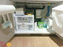 under kitchen sink cabinet organization