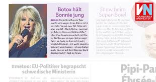 Bonnie tyler (born gaynor hopkins, 8 june 1951) is a welsh singer, known for her distinctive husky voice. Botox Halt Bonnie Jung Vorarlberger Nachrichten Vn At