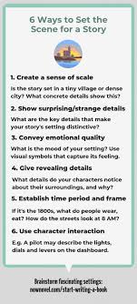 It can stand as a symbol for a situation, for a person, or for a concept. Setting The Scene 6 Ways To Introduce Place In Stories Now Novel