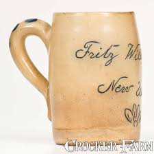 Rare New Ulm, Minnesota Stoneware Presentation Mug -- Lot 257 -- Summer  2022 Stoneware Auction -- Crocker Farm, Inc.